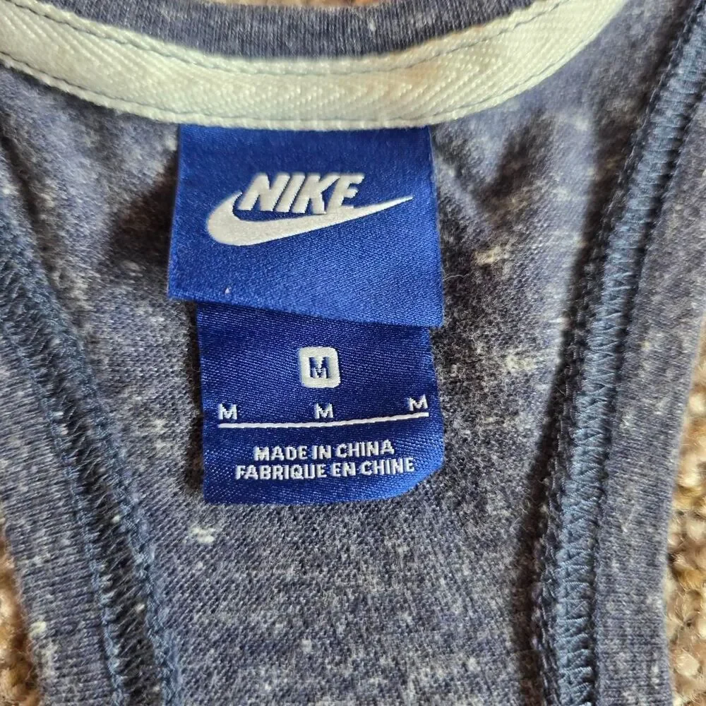 Nike Womens M Gray Blue Dri-FIT Athletic Racerback Tank Top